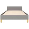 Bed Frame without Mattress Light Gray Twin XL Fabric