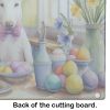 NEW Decorating Easter Bull Terrier Glass Cutting Board Decorative Tempered Glass Kitchen Cutting and Serving Board Large Size Chopping Board
