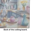 NEW Decorating Easter Bluetick Coonhound Glass Cutting Board Decorative Tempered Glass Kitchen Cutting and Serving Board Large Size Chopping Board
