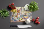 NEW Decorating Easter Basenji Glass Cutting Board Decorative Tempered Glass Kitchen Cutting and Serving Board Large Size Chopping Board