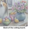 NEW Decorating Easter Sheltie Glass Cutting Board Decorative Tempered Glass Kitchen Cutting and Serving Board Large Size Chopping Board
