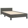 Bed Frame without Mattress Dark Gray Twin XL Velvet