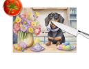 NEW Decorating Easter Dachshund Glass Cutting Board Decorative Tempered Glass Kitchen Cutting and Serving Board Large Size Chopping Board