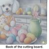 Decorating Easter White Poodle Glass Cutting Board Decorative Tempered Glass Kitchen Cutting and Serving Board Large Size Chopping Board