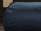 Jasper Traditional 8 Foot Cylindrical Suede Bean Bag, Blue