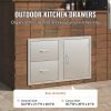 Outdoor Kitchen Door Drawer Combo 32.5" W x 21.6" H x 20.5''D, Access Door/Double Drawers with Paper Towel Rack