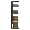 Black and Rustic Oak 40-inch Wall Shelf