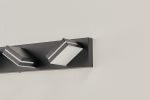 Modern Black LED Vanity Light, 5-Lights Wall Sconce for Bathroom and Mirror, Sleek Minimalist Design, Energy-Efficient, Easy to Install