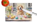 NEW Decorating Easter Golden Retriever Glass Cutting Board Decorative Tempered Glass Kitchen Cutting and Serving Board Large Size Chopping Board