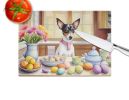 NEW Decorating Easter Rat Terrier Glass Cutting Board Decorative Tempered Glass Kitchen Cutting and Serving Board Large Size Chopping Board