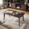 Solid Wood Modern Coffee Table with Tapered Legs
