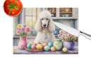NEW Decorating Easter White Poodle Glass Cutting Board Decorative Tempered Glass Kitchen Cutting and Serving Board Large Size Chopping Board