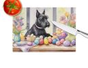 NEW Decorating Easter Scottish Terrier Glass Cutting Board Decorative Tempered Glass Kitchen Cutting and Serving Board Large Size Chopping Board