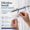 Crystal Clear Heavy Duty Shower Curtain Liner 72x72, PEVA Waterproof Bath Curtain, No Chemical Smell, 3 Weighted Magnets