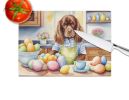 NEW Decorating Easter Sussex Spaniel Glass Cutting Board Decorative Tempered Glass Kitchen Cutting and Serving Board Large Size Chopping Board