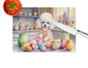 Decorating Easter White Poodle Glass Cutting Board Decorative Tempered Glass Kitchen Cutting and Serving Board Large Size Chopping Board