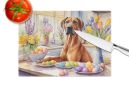 NEW Decorating Easter Rhodesian Ridgeback Glass Cutting Board Decorative Tempered Glass Kitchen Cutting and Serving Board Large Size Chopping Board