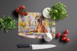 NEW Decorating Easter Rhodesian Ridgeback Glass Cutting Board Decorative Tempered Glass Kitchen Cutting and Serving Board Large Size Chopping Board