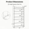 4-Tier Bookshelf Organizer  Crossbar for Toys And Books Home Decor Wall-Mounted