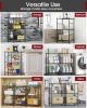 Storage Shelves - 3 Tier Shelf Organizer, Sturdy Metal Garage Shelving with Adjustable Leveling Feet, Space-Saving Shelves Organizer for Pantry