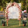 7.7 Feet Garden Arch Wooden Arbor for Climbing Plants