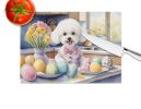 NEW Decorating Easter Bichon Frise Glass Cutting Board Decorative Tempered Glass Kitchen Cutting and Serving Board Large Size Chopping Board
