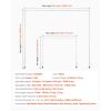 Over The Table Rod Stand with Clamps, 13"-42'' Tall & 28"-98" Length Adjustable, Metal Table Arch Stand, Tabletop Balloon Arch Frame for Wedding Birth
