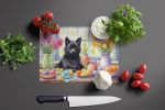 NEW Decorating Easter Schipperke Glass Cutting Board Decorative Tempered Glass Kitchen Cutting and Serving Board Large Size Chopping Board
