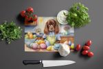 NEW Decorating Easter Sussex Spaniel Glass Cutting Board Decorative Tempered Glass Kitchen Cutting and Serving Board Large Size Chopping Board