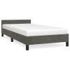 Bed Frame without Mattress Dark Gray Twin XL Velvet
