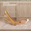 Outsunny Outdoor Rocking Chair w/ Slatted Seat Wooden 51.25" x 23.5" x 23.5" Teak for Relaxing Outdoors