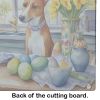 NEW Decorating Easter Basenji Glass Cutting Board Decorative Tempered Glass Kitchen Cutting and Serving Board Large Size Chopping Board