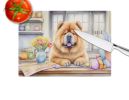 NEW Decorating Easter Chow Chow Glass Cutting Board Decorative Tempered Glass Kitchen Cutting and Serving Board Large Size Chopping Board