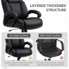 Vinsetto Executive Office Chair Big and Tall 400lbs Wide Seat High Back PU Leather Black
