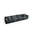 Free Combination Modular Sofa Free,4 Seater Sofa Comfy Chenille Fabric,Sectional Sofa Couch,Gray Chenille