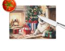 NEW Akita Cozy Christmas Glass Cutting Board Decorative Tempered Glass Kitchen Cutting and Serving Board Large Size Chopping Board