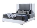 MOON WHITE KING BED WITH LED