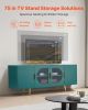 VEVOR TV Stand for TVs up to 75 in Modern Entertainment Center with Glass Doors