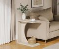 C-Shaped End Table for Couch Small Sofa Side Table Nightstand Modern Living Room Bedroom Storage Table