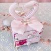Pink Floral Jewelry Storage Box Organizer Bowknot Princess Dresser Furniture Shape Mini Jewelry Holder