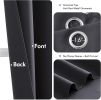 Dark Grey Blackout Curtains for Bedroom Living Room 63 Inches Long 2 Panels