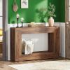 120 Cm Landhaus Style Console Table with Storage for Entrance Area Wooden Sofa Table for Home Decor