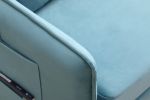 MEGA Pull Out Sofa Bed, Modern Adjustable Pull Out Bed Lounge Chair with 2 Side Pockets, 2 Pillows for Home Office