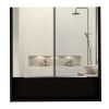 Jaspe Mirror Cabinet; Three Internal Shelves; One Open Shelf; Double Door Cabinet -Black