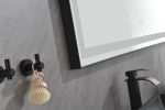 96 x 36 Inch LED Bathroom Mirror with Aluminum Frame, Wall Mounted Vanity Mirror, Anti-Fog, Memory, 3 Colors, Stepless Dimmable