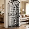 Modern Portable 45-Bottle Wine Organizer Decorative Wrought Iron Wine Rack for Home Decor And Cellar