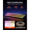 LED Lighted Liquor Bottle Display, 3 Tiers 60 inches, Acrylic Illuminated Home Bar Shelf Display with RF Remote & App Control