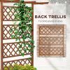 Outsunny Wooden Vertical Trellis Planter, Garden Delights for Vegetables, Herbs, and Flowers
