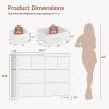 8 Drawers Fabric Drawer Cabinet, Clothes Storing, Strong TV Stand, for Bedrooms, Wardrobes, Entryways, and Living Rooms, White