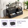 Dresser TV Stand, Entertainment Center with Fabric Drawers, Media Console Table with Open Shelves for TV up to 45 inch for Bedroom, Living Room